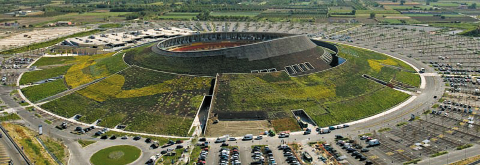 איצטדיון ולקנו, פארק צומח על גבי מבנה האיצטדיון מתאפשר באמצעות טכנולוגיות איטום חדישות